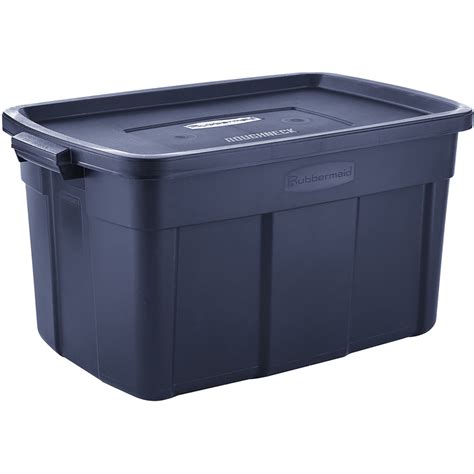 rubbermaid roughneck jumbo storage box 50 gal dark indigo metallic|rubbermaid roughneck.